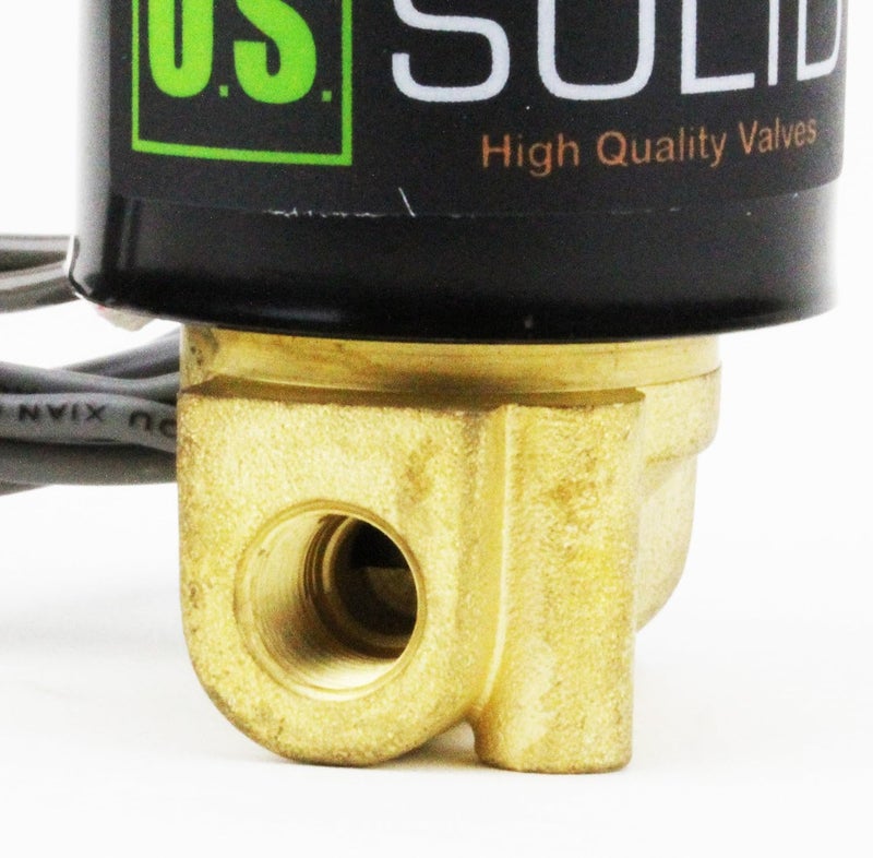 U.S. Solid 1/8" Brass Electric Solenoid Valve 24V DC Normally Closed VITON - Image 3
